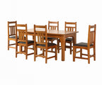 Mission 70" Solid Oak Dining Table Set with 6 Dining chairs - Michaels Cherry