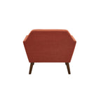Mid-Century Modern Lounge Chair | Button Tufted, Pecan Legs, 300 lb Capacity