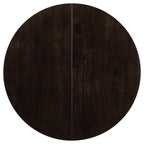 Vistaro Extendable Round Farmhouse Dining Table — Wood Grain / Black