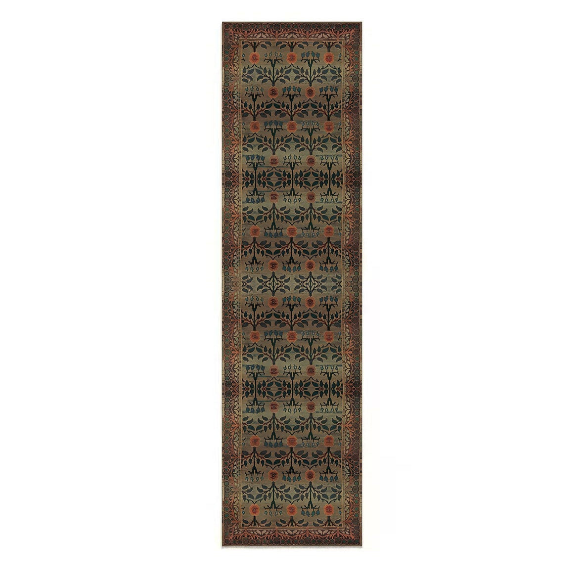 Arts and Crafts Collection Area Rug Ultra Soft Washable Rug, Non Slip Area Rug Indoor, Stain Resistant Rugs for Living Room Bedroom Vintage Home Decor