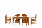 Mission 70" Solid Oak Dining Table Set with 6 Dining chairs - Michaels Cherry