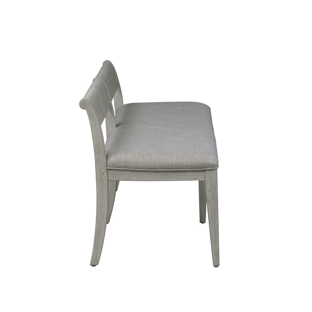 Hillstone Farmhouse Upholstered Bench in Antique White