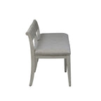 Hillstone Farmhouse Upholstered Bench in Antique White