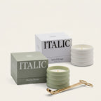 Soy Wax Ceramic Candle & Wick Trimmer Set