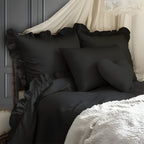 400TC Cotton Sateen Ruffle Duvet Cover Set
