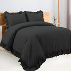 400TC Cotton Sateen Ruffle Duvet Cover Set