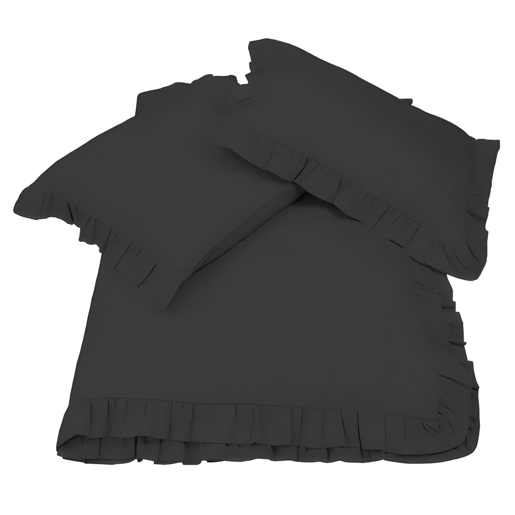 400TC Cotton Sateen Ruffle Duvet Cover Set