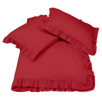 400TC Cotton Sateen Ruffle Duvet Cover Set