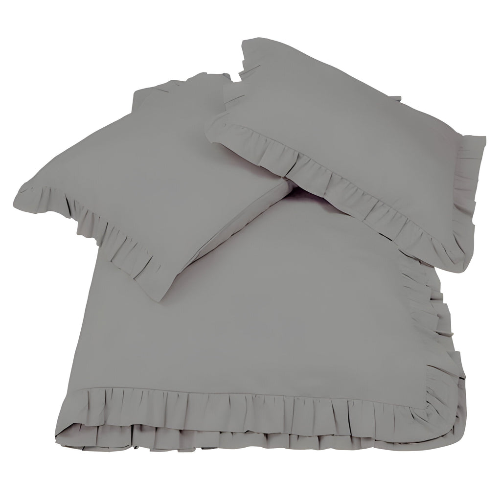 400TC Cotton Sateen Ruffle Duvet Cover Set
