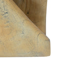 MGO Twisted Side Table | Wood-Look Texture, Indoor & Outdoor, No Assembly