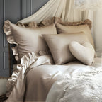400TC Cotton Sateen Ruffle Duvet Cover Set